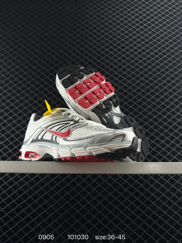Nike Air Max Moto 2K حذاء ركض أبيض رمادي منخفض شبكي وطبقة مواد اصطناعية 6