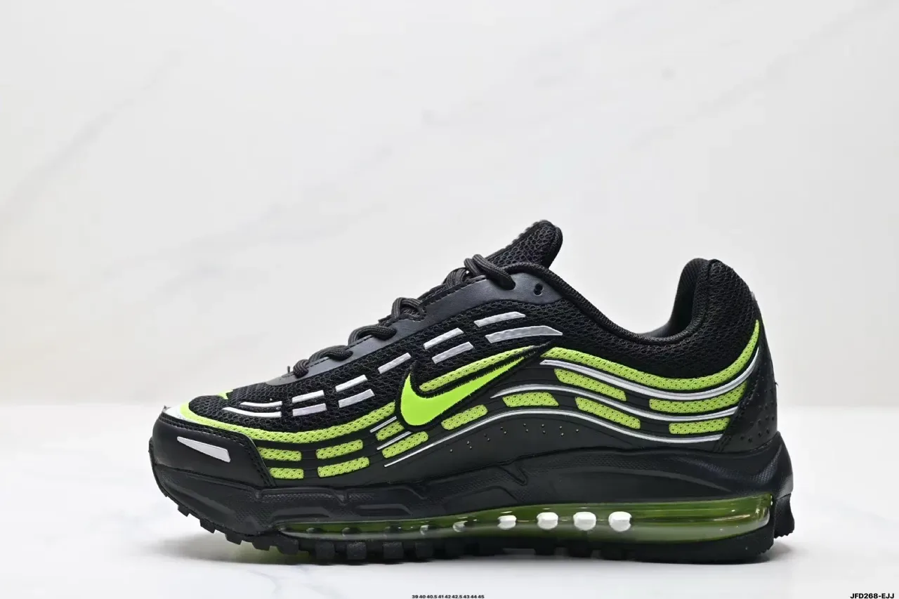 Nike Air Max Plus Black and Neon Green Running Shoes 5