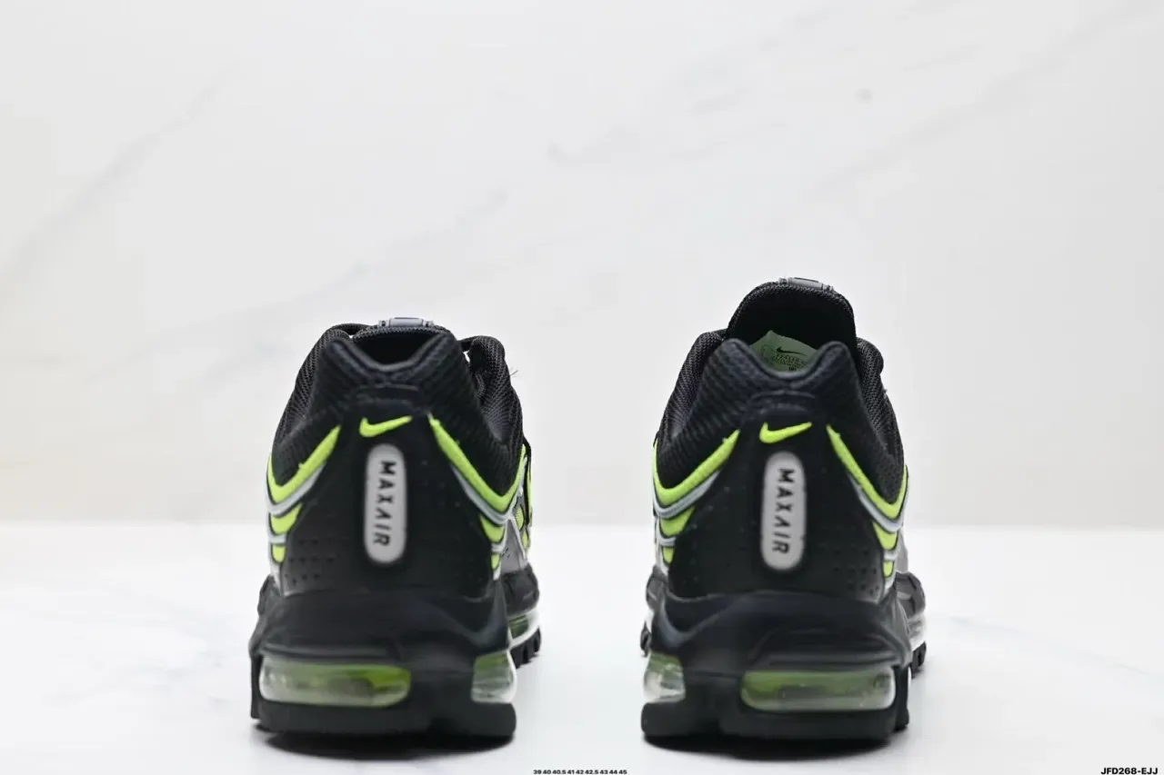 Nike Air Max Plus Black and Neon Green Running Shoes 8