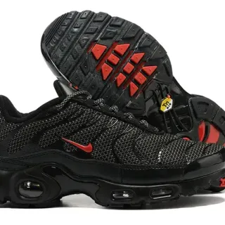 Nike Air Max Plus Black and Red Lifestyle Sneakers