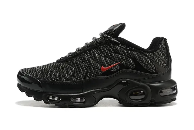 Nike Air Max Plus Black and Red Lifestyle Sneakers 4