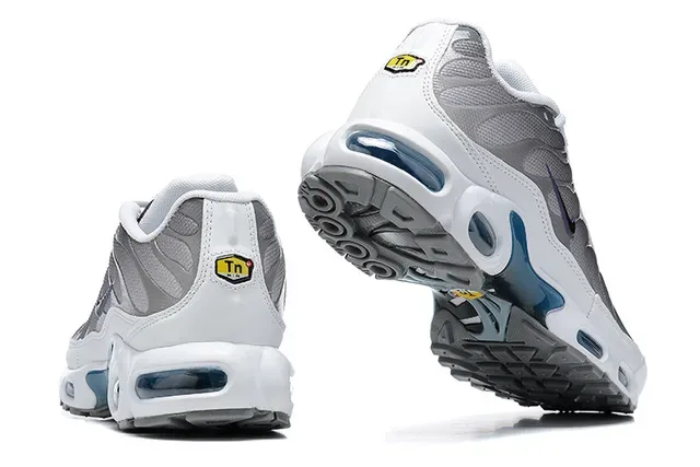 Nike Air Max Plus Gray and Blue Lifestyle Sneakers 2