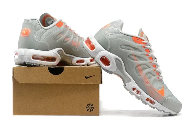Nike Air Max Plus Gray Orange Lifestyle Sneakers 2
