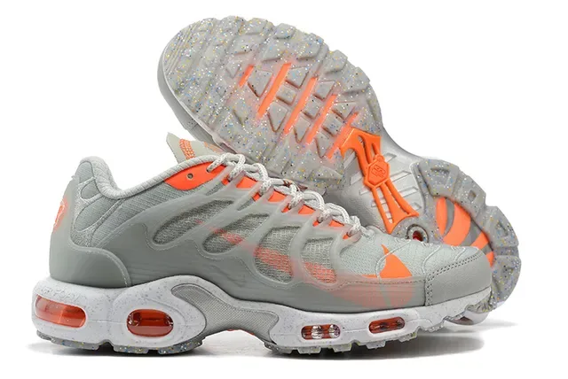 Nike Air Max Plus Gray Orange Lifestyle Sneakers 3