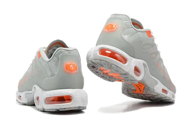 Nike Air Max Plus Gray Orange Lifestyle Sneakers 6