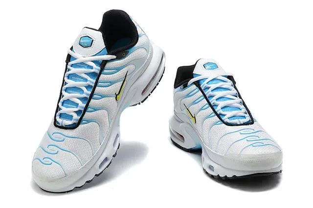 Nike Air Max Plus White Light Blue Black Lifestyle Sneakers 3