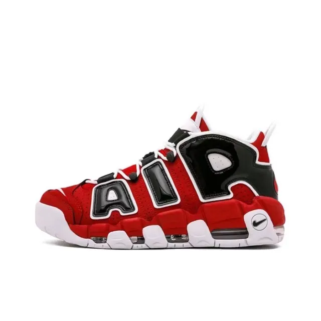 Nike Air More Uptempo Red Black White Basketball Shoes 2