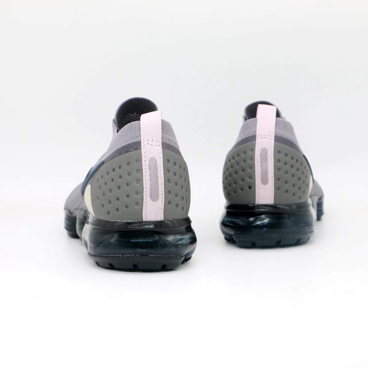Nike Air VaporMax Flyknit Slip-On Gray Navy Lifestyle Sneakers 5