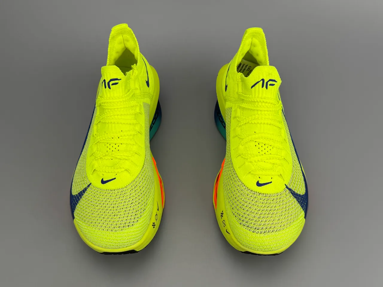 Nike Air Zoom Alphafly 3 Jaune Néon Bleu Marine Orange chaussures de course 9