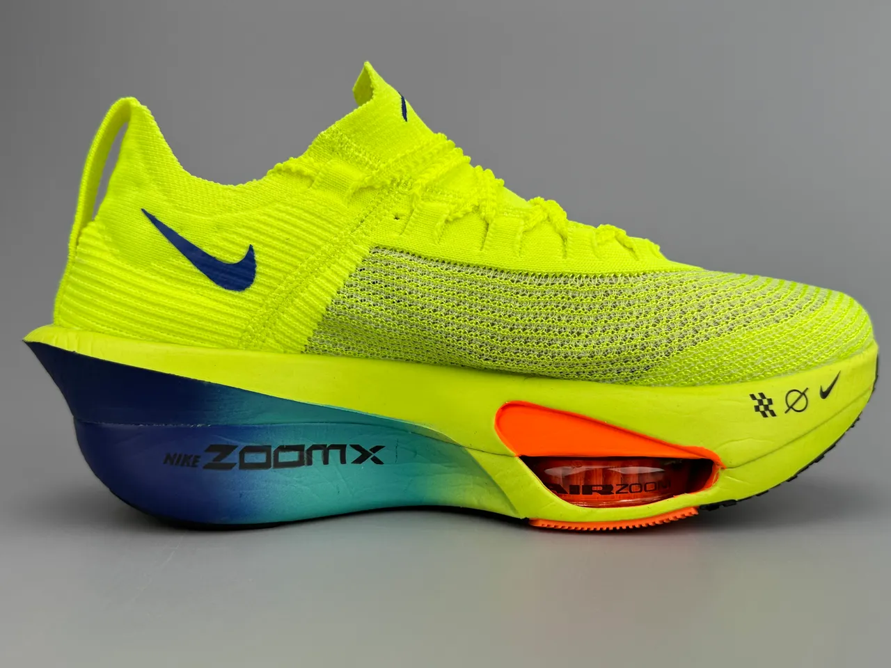 Nike Air Zoom Alphafly 3 Jaune Néon Bleu Marine Orange chaussures de course 10