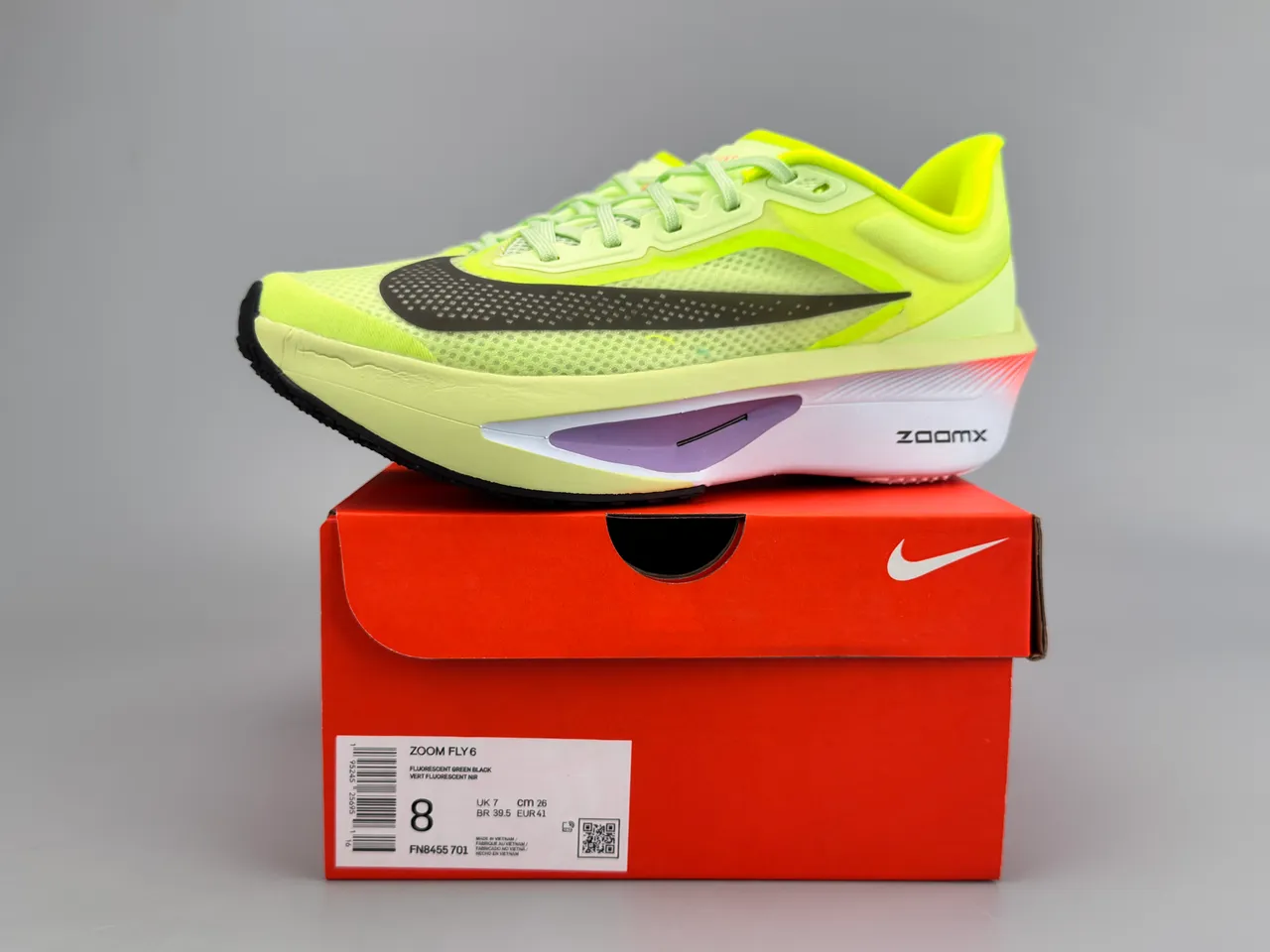 Nike Air Zoom Alphafly Jaune Violet Silhouette de Course Malla Engineered Partie Supérieure Chaussures de course 2