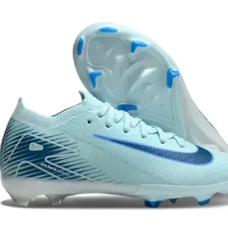 Nike Air Zoom Blue Knit Upper Synthetic Dynamic Overlay Firm-Ground Soccer Shoes