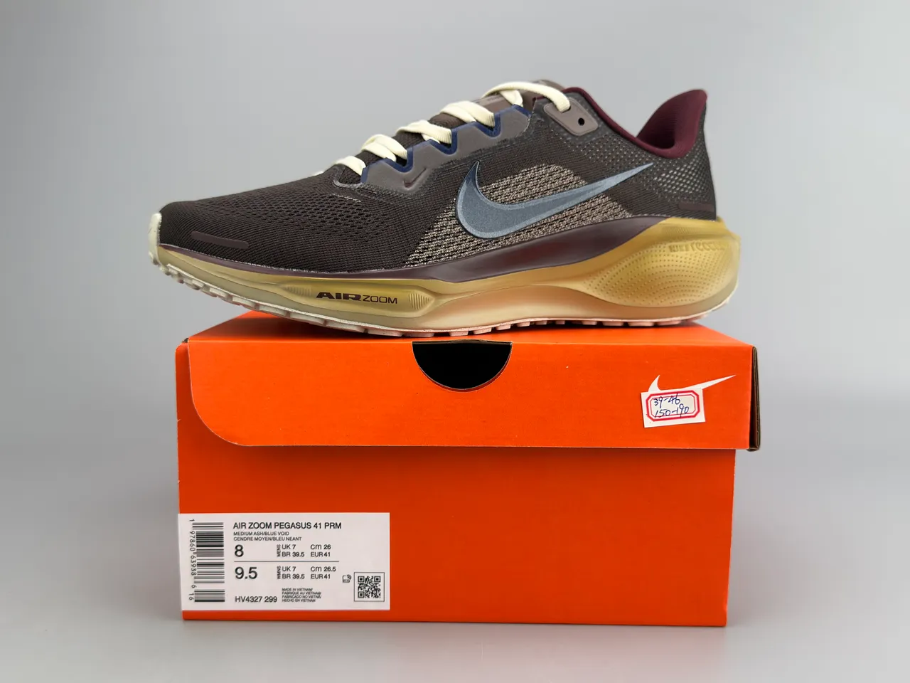 Nike Air Zoom Pegasus Marron Borgoña Tissu supérieur en maille ingénierisée Superpositions synthétiques en couches Chaussures de course 4