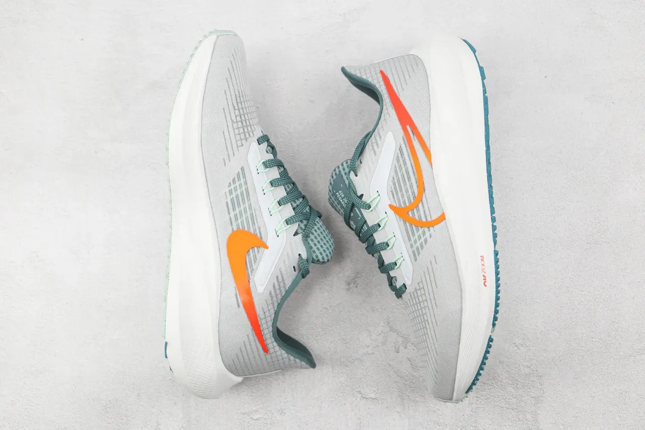 Nike Air Zoom Pegasus Cinza Laranja Turquesa Tênis 2