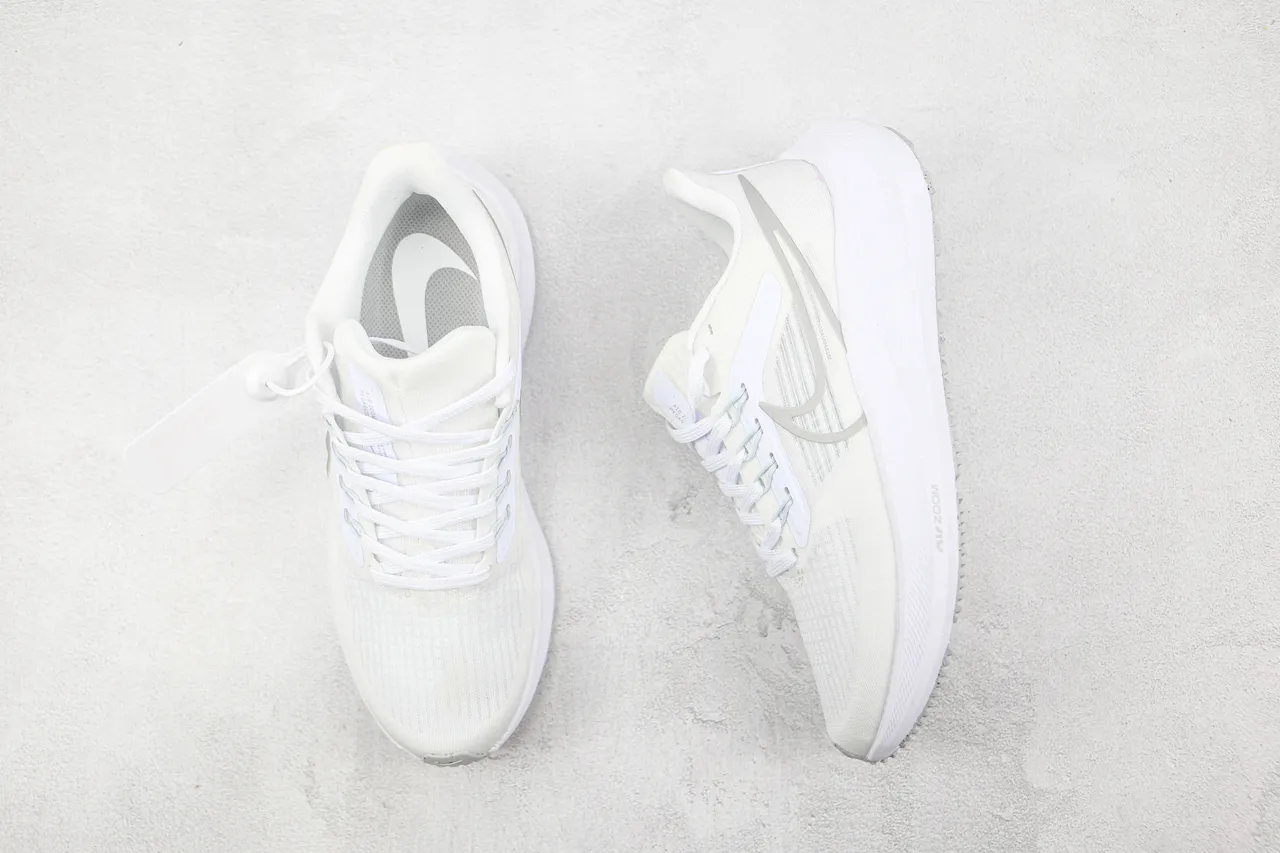 Nike Air Zoom Pegasus White and Gray Running Shoes 4