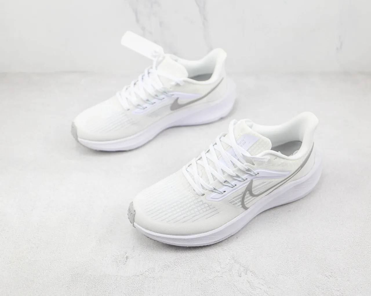 Nike Air Zoom Pegasus White and Gray Running Shoes 5