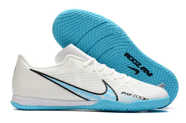 Nike Air Zoom Blanc Orange Basse Tige Synthétique Motif Géométrique Superposition Chaussures de football indoor 8