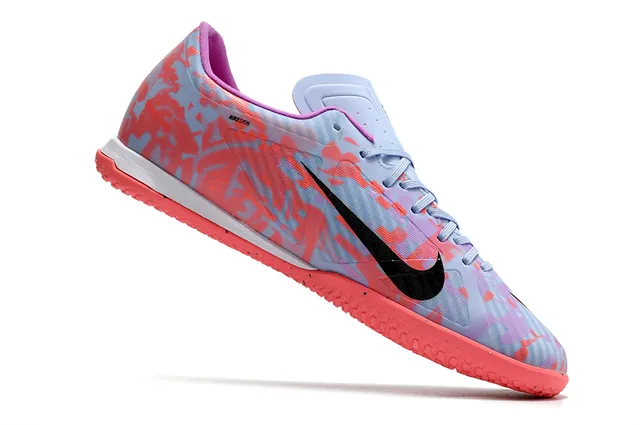 Nike Air Zoom Blanc Orange Basse Tige Synthétique Motif Géométrique Superposition Chaussures de football indoor 14