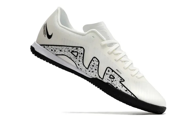 Nike Air Zoom Blanc Orange Basse Tige Synthétique Motif Géométrique Superposition Chaussures de football indoor 20
