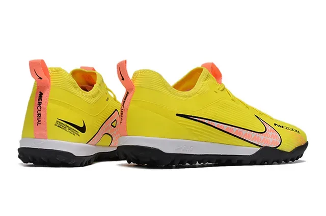 Nike Air Zoom Yellow Black Low-Cut Knit Upper Artificial-Grass Soccer Shoes 7