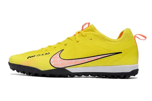 Nike Air Zoom Yellow Black Low-Cut Knit Upper Artificial-Grass Soccer Shoes 10
