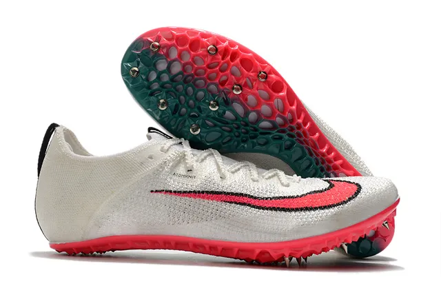 Nike Atomknit Track Spike White Pink Running Shoes 4