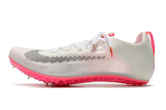 Nike Atomknit Track Spike White Pink Running Shoes 10