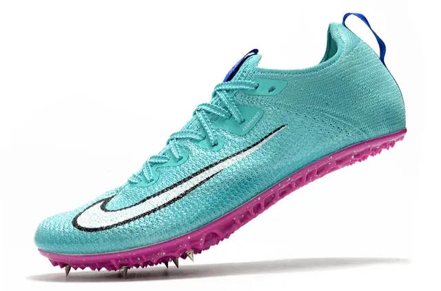 Nike Atomknit Track Spike White Pink Running Shoes 15