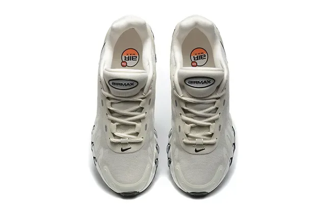 Nike Beige Black Low-Top Layered Mesh-Synthetic Upper Sneakers 3