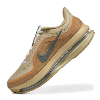 Nike Beige Marrón Upper de Knit Ingenieril Full-Length Visible Air Unit Zapatos de Running