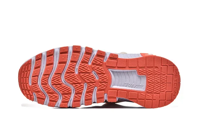 Nike Beige Orange Sculpted Ribbed Midsole Contrasting Accents Lifestyle Sneakers 4