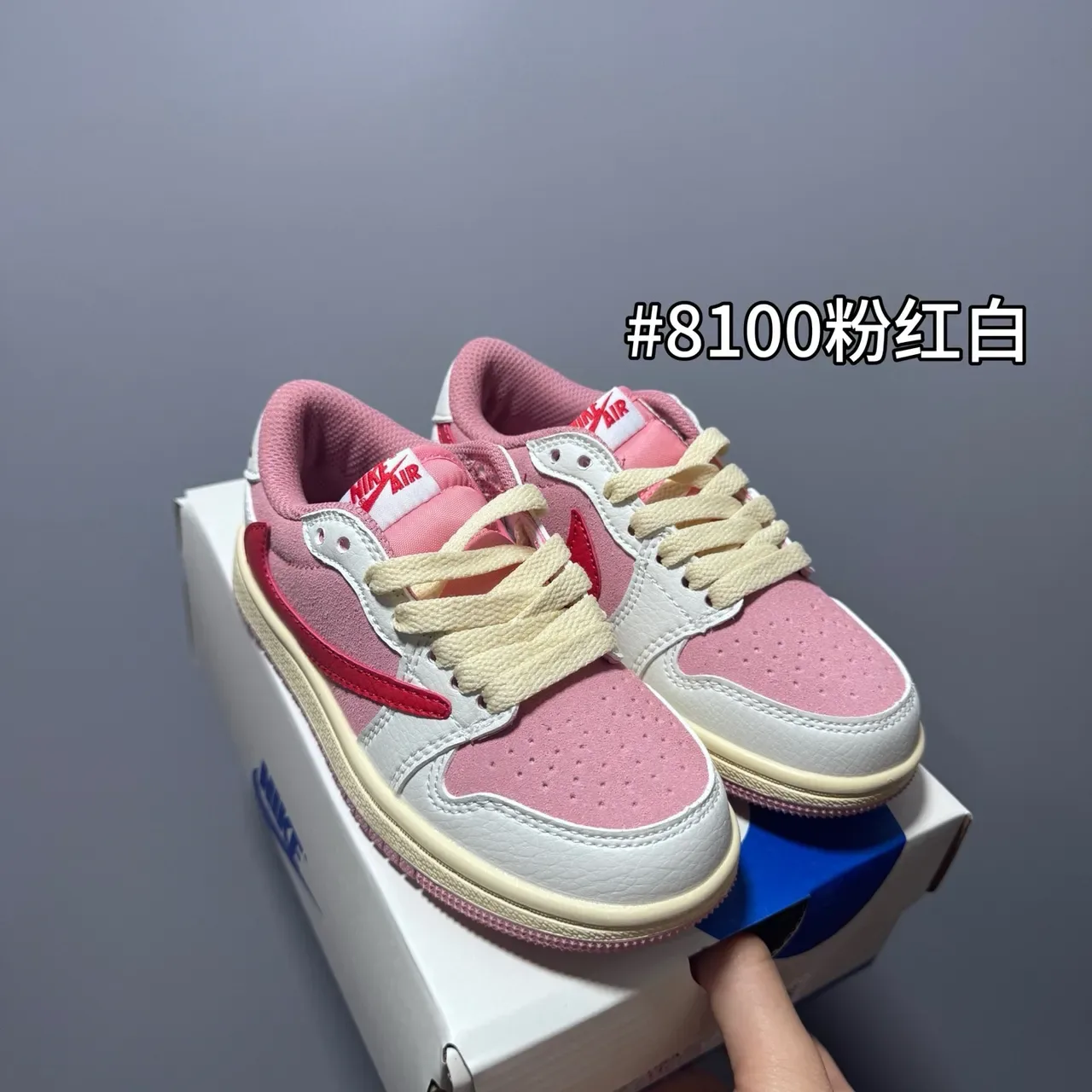 Nike Beige Pink Low-Top Silhouette Perforated Toe Box Lifestyle Sneakers 6