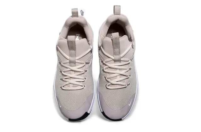 Nike Beige White Knit Upper Sculpted Grooved Midsole Lifestyle Sneakers 2