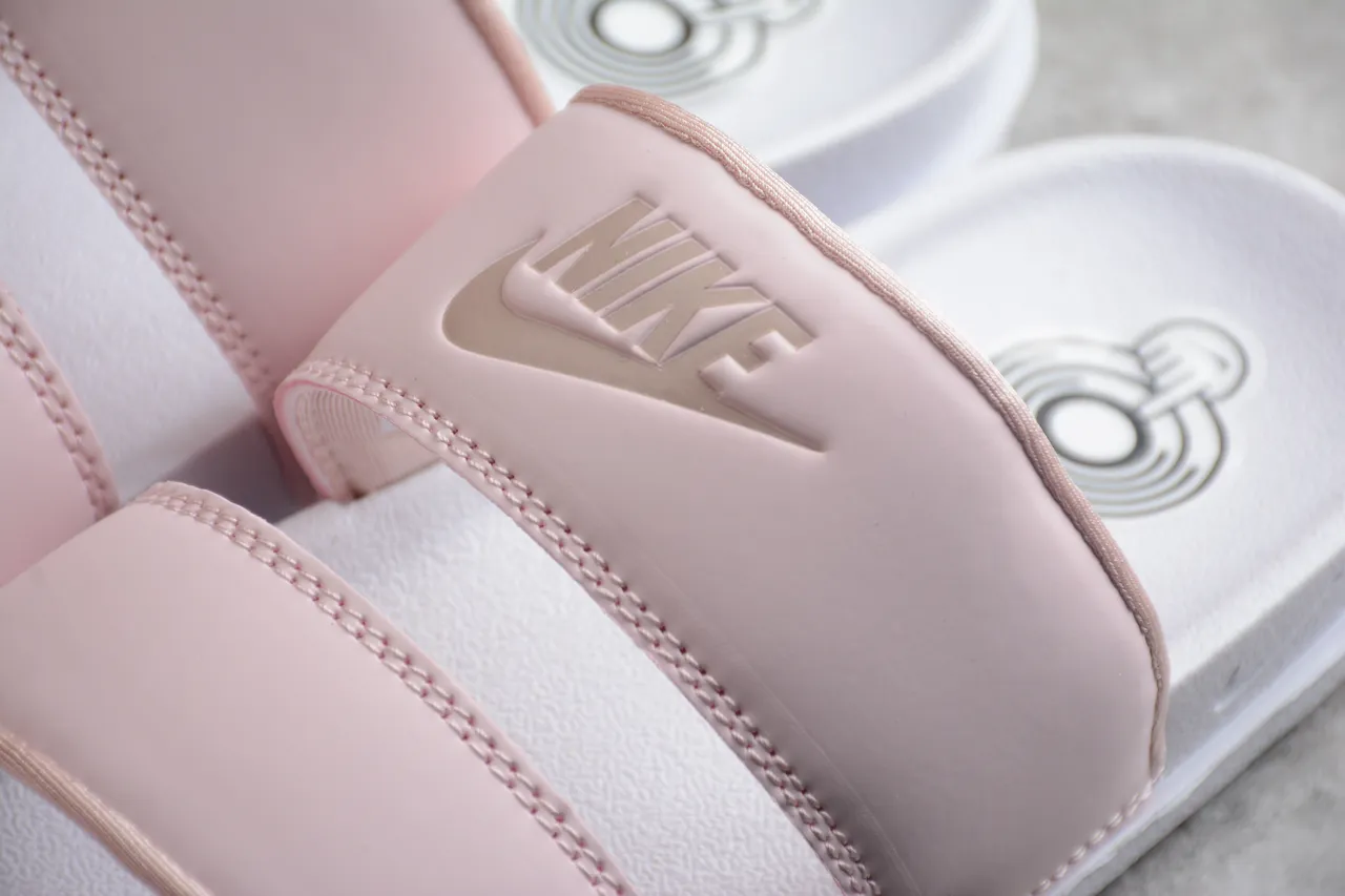 Nike Benassi JDI Pink and White Slippers 6
