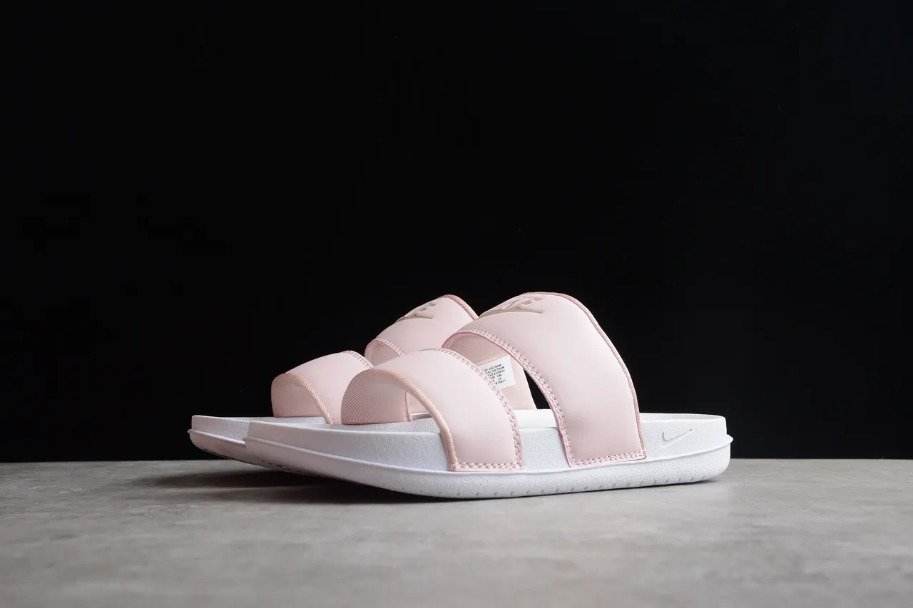 Nike Benassi JDI Pink and White Slippers 12