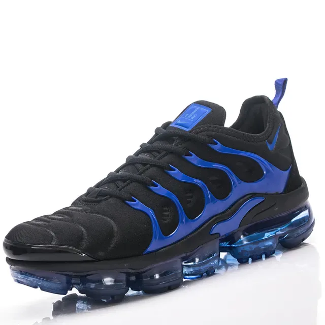 Nike Chaussures Lifestyle Noir Bleu Motif Flamme Overlay Cage Translucide Semelle Air Visible 2