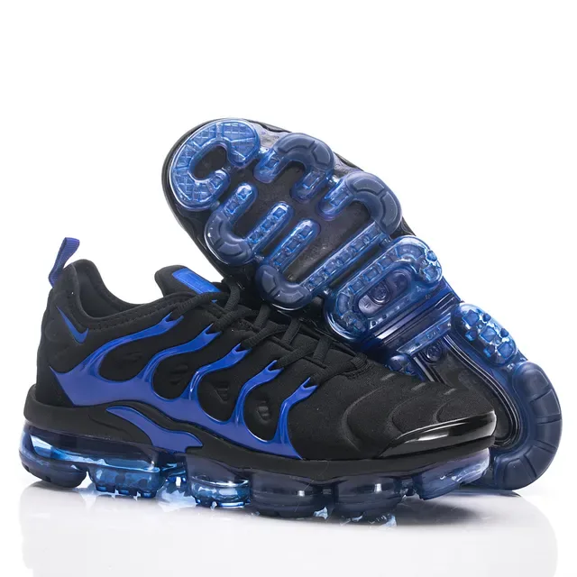 Nike Chaussures Lifestyle Noir Bleu Motif Flamme Overlay Cage Translucide Semelle Air Visible 6