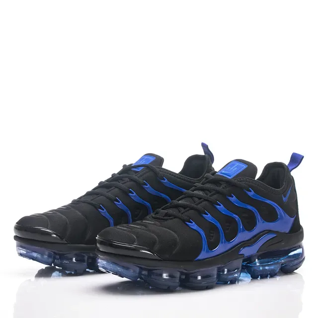 Nike Chaussures Lifestyle Noir Bleu Motif Flamme Overlay Cage Translucide Semelle Air Visible 7