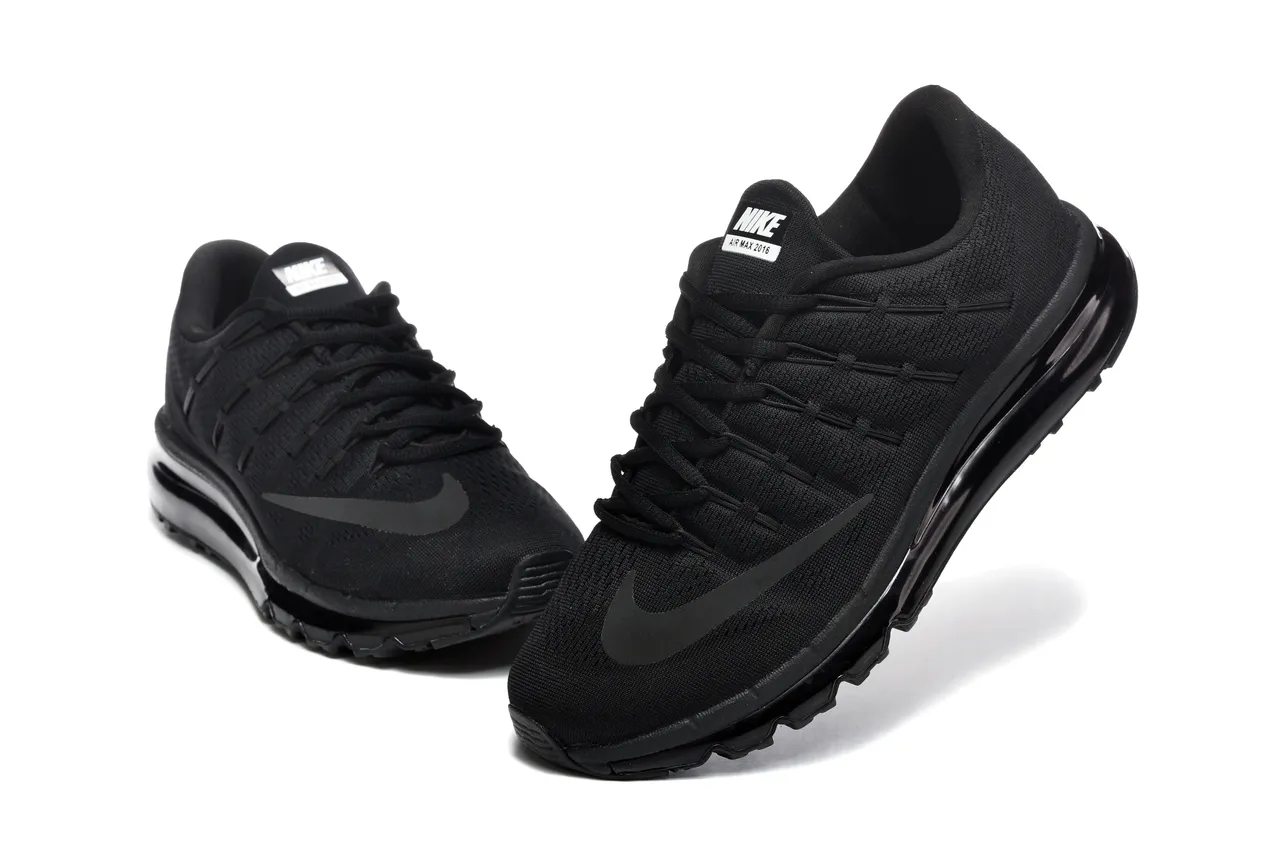 Nike Chaussures de running à tige en maille noire longueur complète unité d'air visible 3