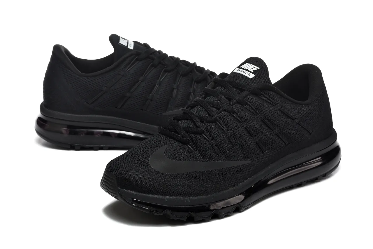 Nike Chaussures de running à tige en maille noire longueur complète unité d'air visible 4