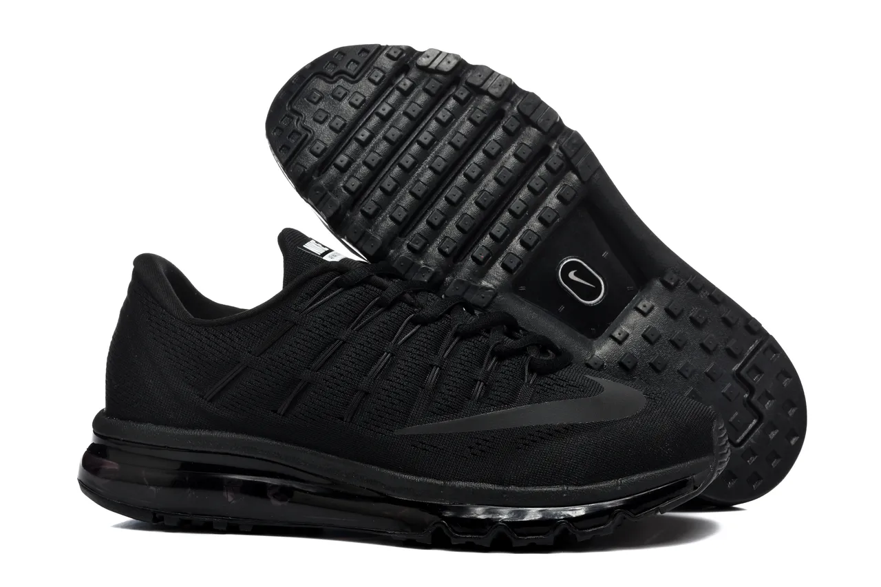 Nike Chaussures de running à tige en maille noire longueur complète unité d'air visible 5