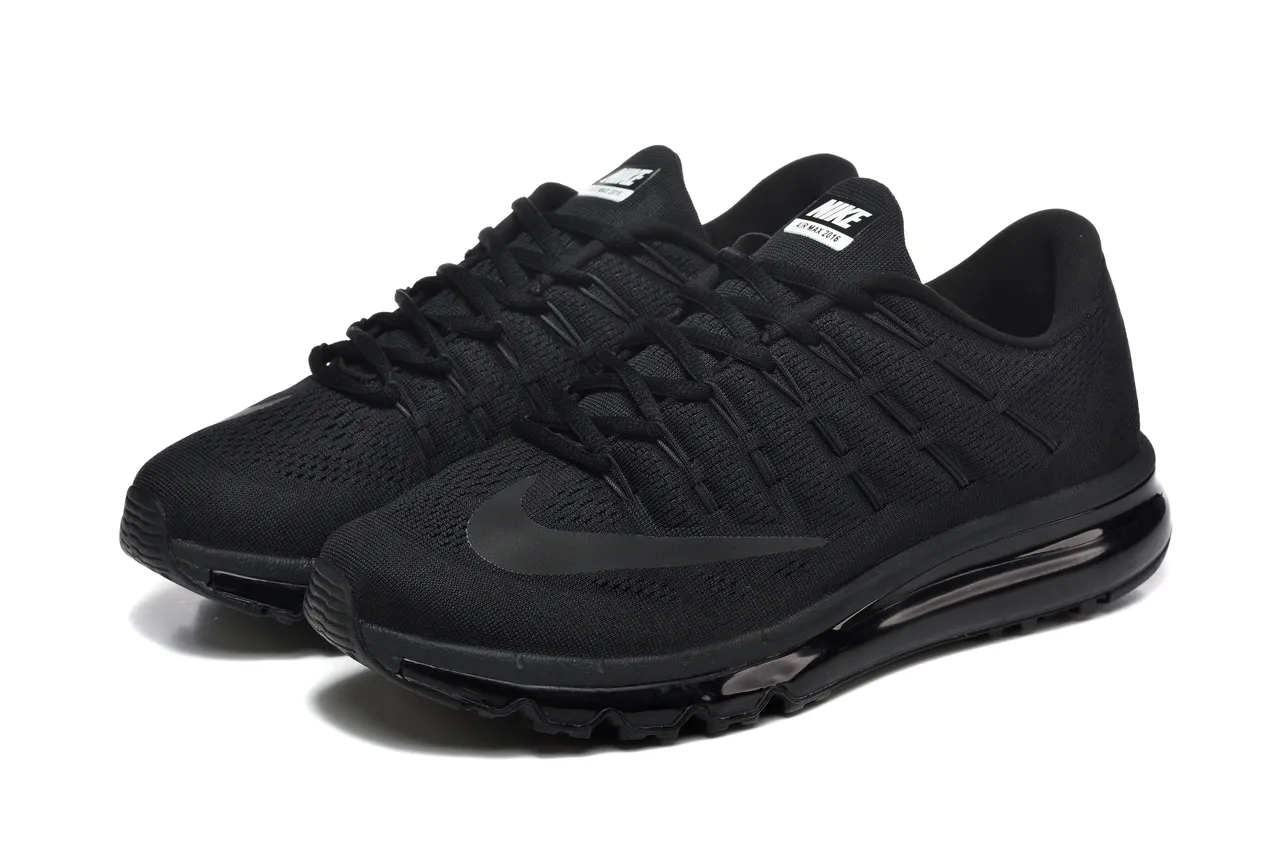 Nike Chaussures de running à tige en maille noire longueur complète unité d'air visible 6