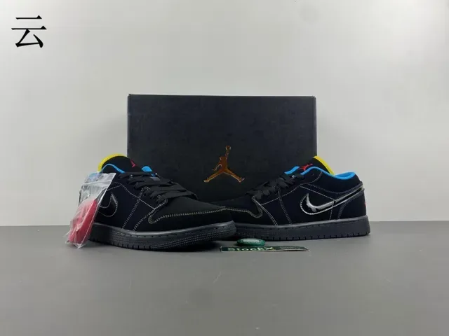 Nike Black Multicolor Low-Top Suede And Leather Upper Lifestyle Sneakers 13