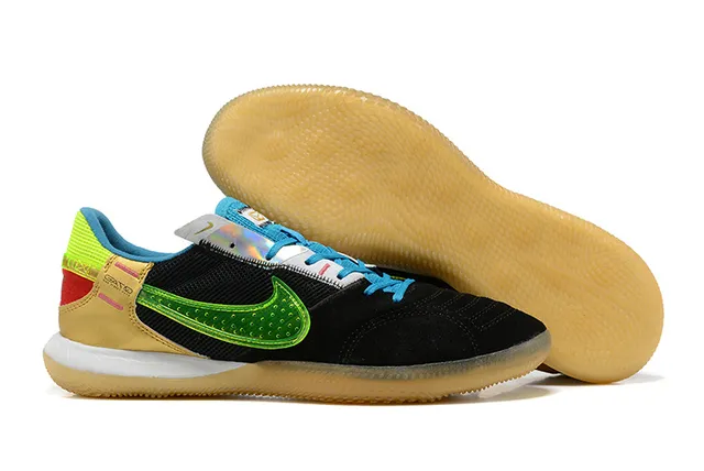 Nike أحذية كرة قدم داخلية منخفضة الكعب أسود متعدد الألوان من السويد والشبك 1