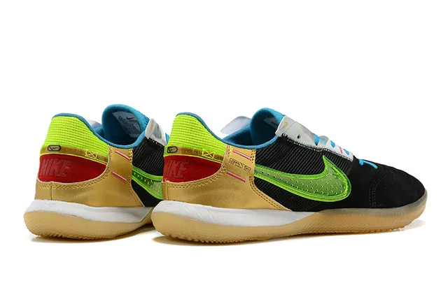 Nike أحذية كرة قدم داخلية منخفضة الكعب أسود متعدد الألوان من السويد والشبك 2