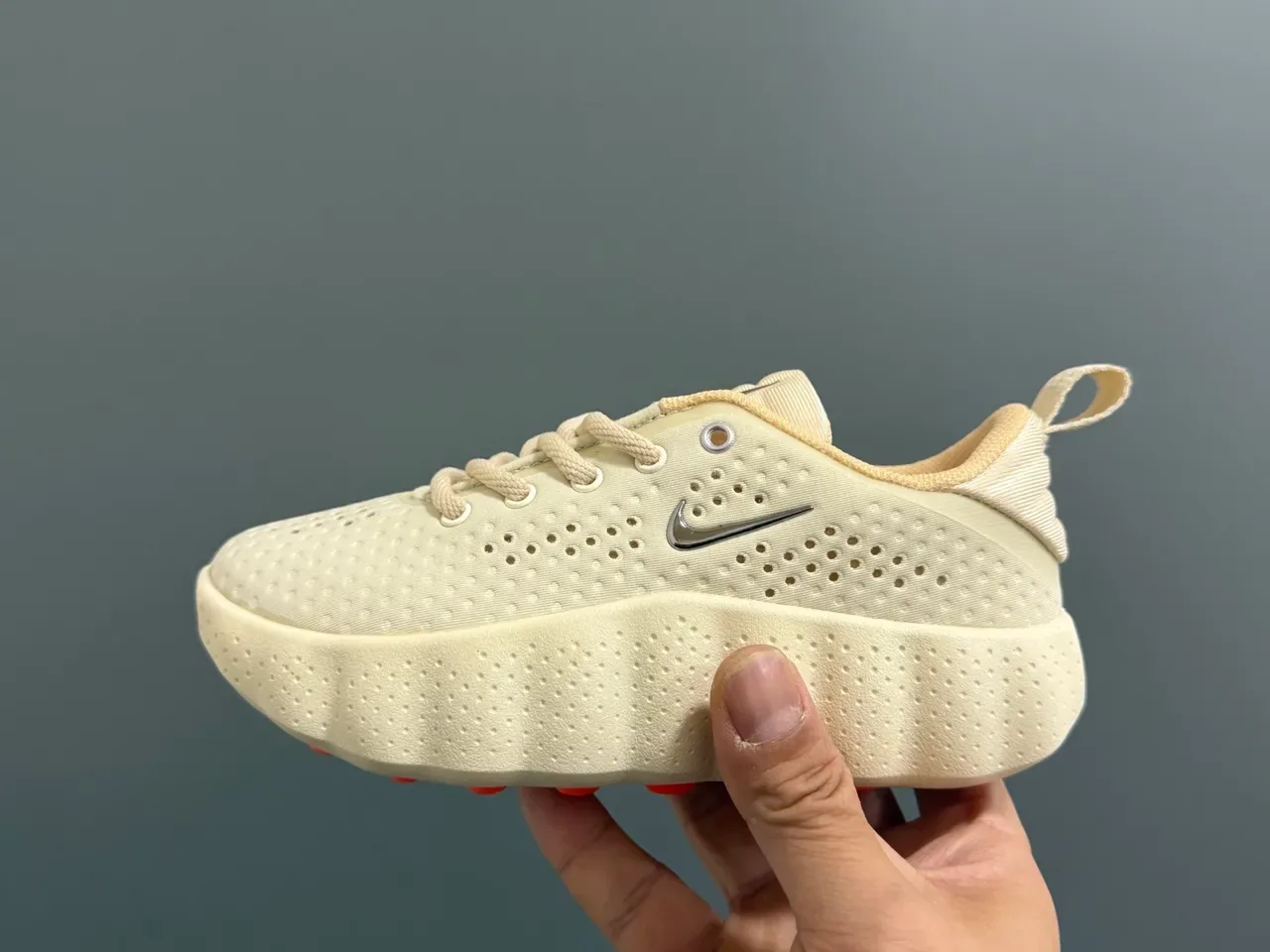 Nike Black Perforated Knit Upper Sculpted Wavy Midsole Lifestyle Sneakers 6