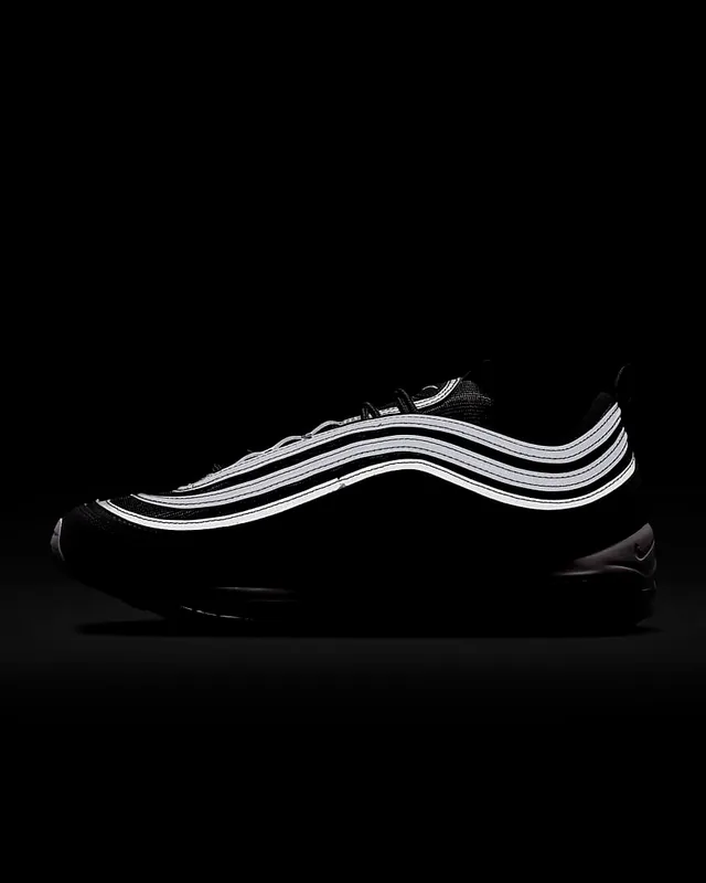 Nike Black White Wavy Layered Upper Visible Air Cushioning Lifestyle Sneakers 2