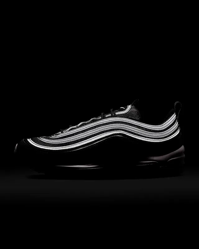 Nike Black White Wavy Layered Upper Visible Air Cushioning Lifestyle Sneakers 3