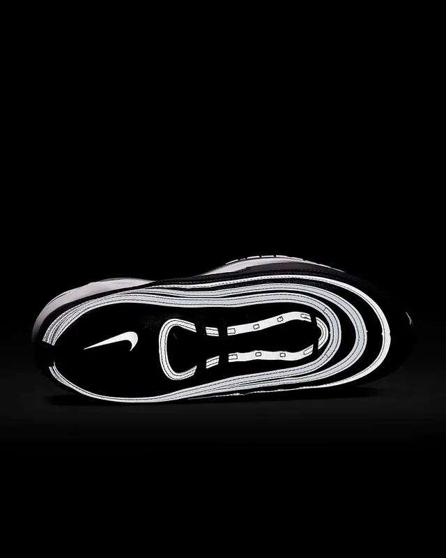 Nike Black White Wavy Layered Upper Visible Air Cushioning Lifestyle Sneakers 5