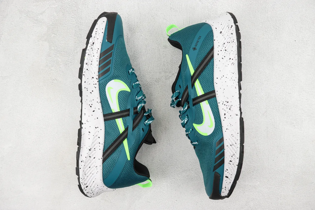Nike Bleu Vert GORE-TEX Imperméable Tacheté Semelle intermédiaire Chaussures de course 2